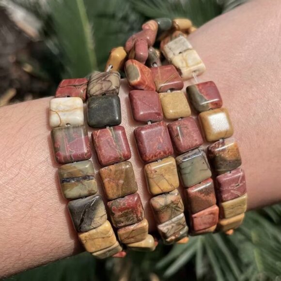 Natural Picasso Jasper Turquoise Stone Loose 10mm 15" strand - Picture 2 of 2